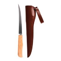 047708707534 - TOOLS - WOOD HANDLE FILLET KNIFE-6" BLADE - Model:03050-002 - STAINLESS STEEL