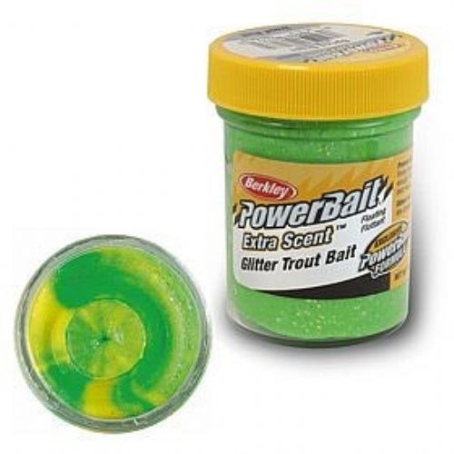 028632113066 - PowerBait med glimmer - FLUORESCENT GREEN / YELLOW