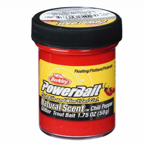 028632306635 - PowerBait med glimmer - CHILI PEBBER (chilli rød)