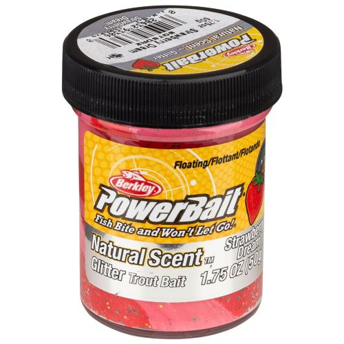 028632933060 - PowerBait med glimmer - STRAWBERRY DREAM (rød)