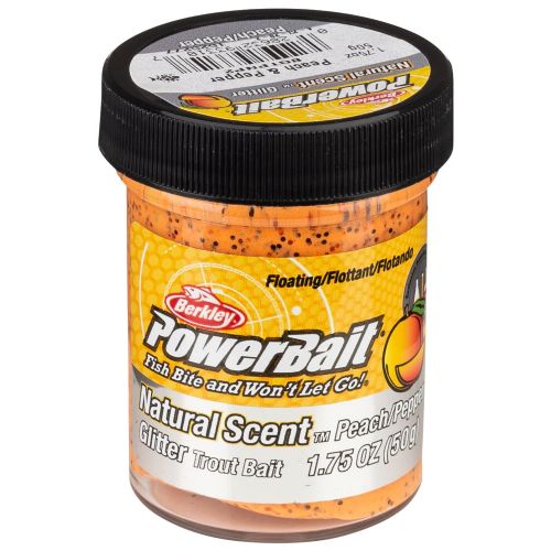 028632933107 - PowerBait med glimmer - Peach and Pebber (orange / gul)