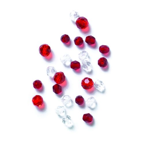 047708724272 - ACCESSORIES - LAZER GLASS BEAD ASSORTMENT - Model:AGBDASST25 - RED AND CLEAR - Enheder per pakke: 25