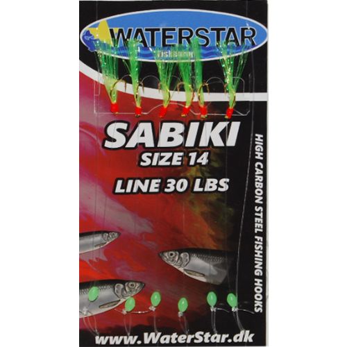 747191995042 - Waterstar Sabiki Rig - Silde forfang - Yellow flash - 6 kroge str. 14 - Line: 30 LBS