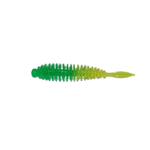 747191999323 - Waterstar - Rubber Baits - Model: Slim Lady - 5,5 cm - 10 stk. - Farve: Gul/Grøn - Smag: Banan