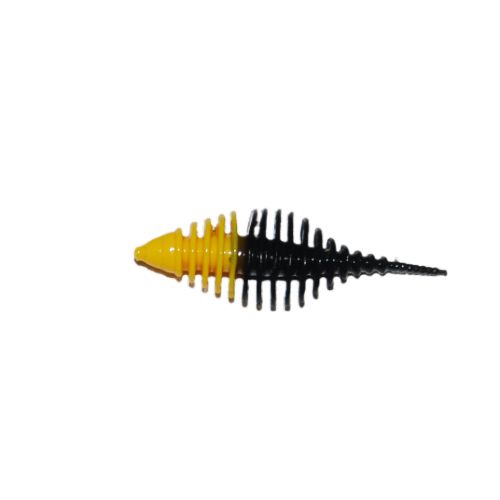 747191999521 - Waterstar - Rubber Baits - Model: Fat Boy junior - 3,5 cm - 10 stk. - Farve: Orange/Sort - Smag: Banan