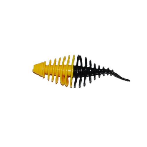 747191999804 - Waterstar - Rubber Baits - Model: Fat Boy - 4,5 cm - 10 stk. - Farve: Orange/Sort - Smag: Banan